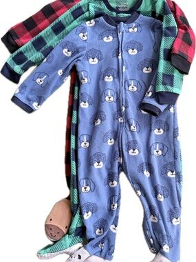 Carter's Baby Boy 24 Months Fleece One-Piece Footie Pajamas